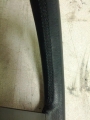 Steering wheel covered with leather